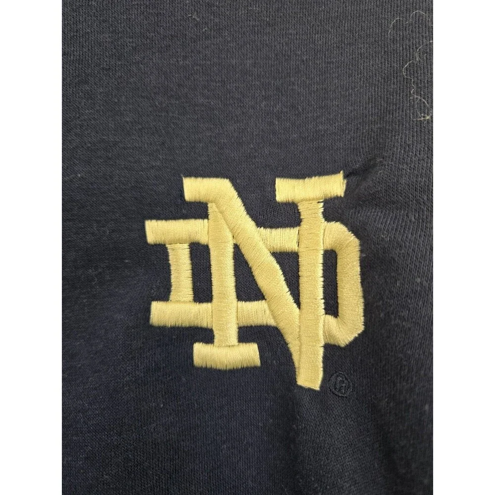 Notre Dame Jacket Mens XL Blue Colosseum Retro Fighting Irish Varsity Letterman - Picture 4 of 9